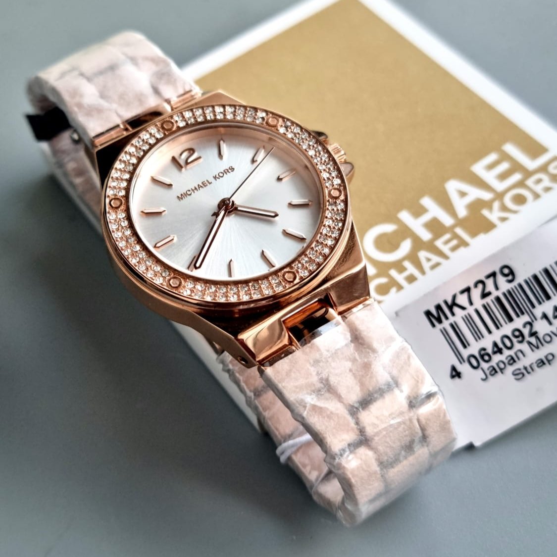  Shop Authentic Michael Kors Lennox Three Hand Silver Dial Rose Gold Steel Strap Watch For Women - MK7279 - Luxxuri