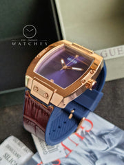  Shop Authentic Guess Phoenix Blue Dial Brown Leather Strap Watch for Men - GW0386G2 - Luxxuri