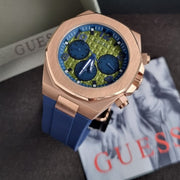 Shop Authentic Guess Empire Analog Quartz Lime Green Dial Blue Silicon Strap Watch for Men - GW0583G3 - Luxxuri