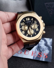  Shop Authentic Guess Empire Chronograph Quartz Black Dial Black Silicon Strap Watch For Men - GW0583G2 - Luxxuri