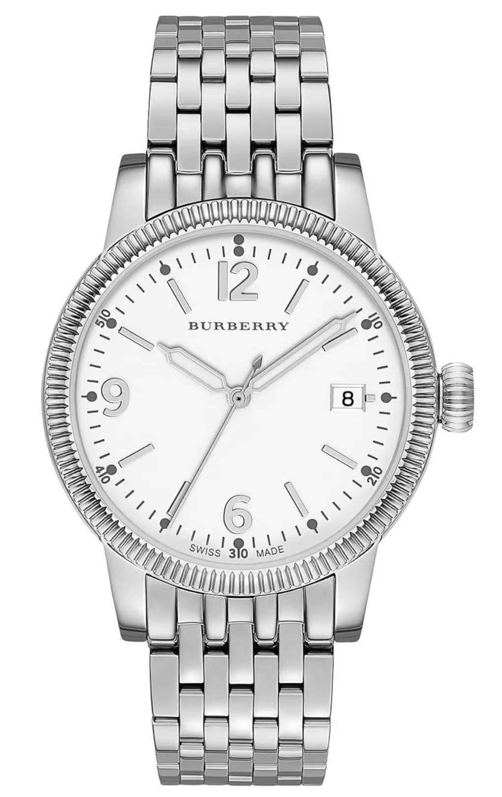  Shop Authentic Burberry Analog White Dial Silver Steel Strap Watch for Women - BU7838 - Luxxuri