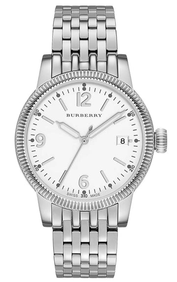  Shop Authentic Burberry Analog White Dial Silver Steel Strap Watch for Women - BU7838 - Luxxuri