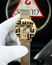  Shop Authentic Guess Iconic Quartz Gold Dial Gold Mesh Bracelet Watch For Women - GW0527L2 - Luxxuri