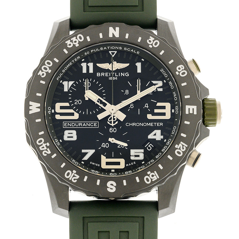  Shop Authentic Breitling Endurance Pro Black Dial Green Rubber Strap Watch for Men - X82310D31B1S1 - Luxxuri