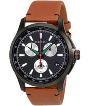  Shop Authentic Gucci G-Timeless Chronograph Black Dial Brown Leather Strap Watch For Men - YA126271 - Luxxuri