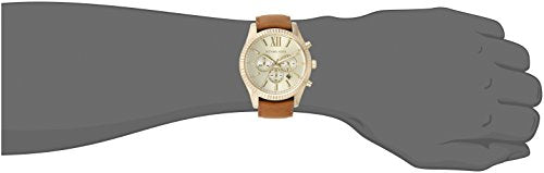  Shop Authentic Michael Kors Lexington Chronograph Gold Dial Brown Leather Strap Watch For Men - MK8447 - Luxxuri