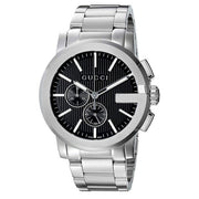  Shop Authentic Gucci G Chrono Black Dial Silver Steel Strap Watch For Men - YA101204 - Luxxuri