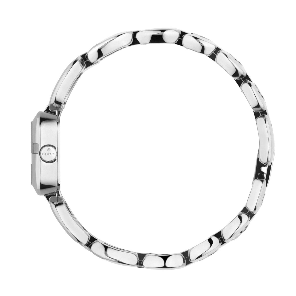  Shop Authentic Gucci G Gucci Brown Dial Silver Steel Strap Watch For Women - YA125503 - Luxxuri
