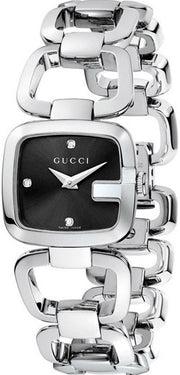  Shop Authentic Gucci G Diamonds Black Dial Silver Steel Strap Watch For Women - YA125509 - Luxxuri