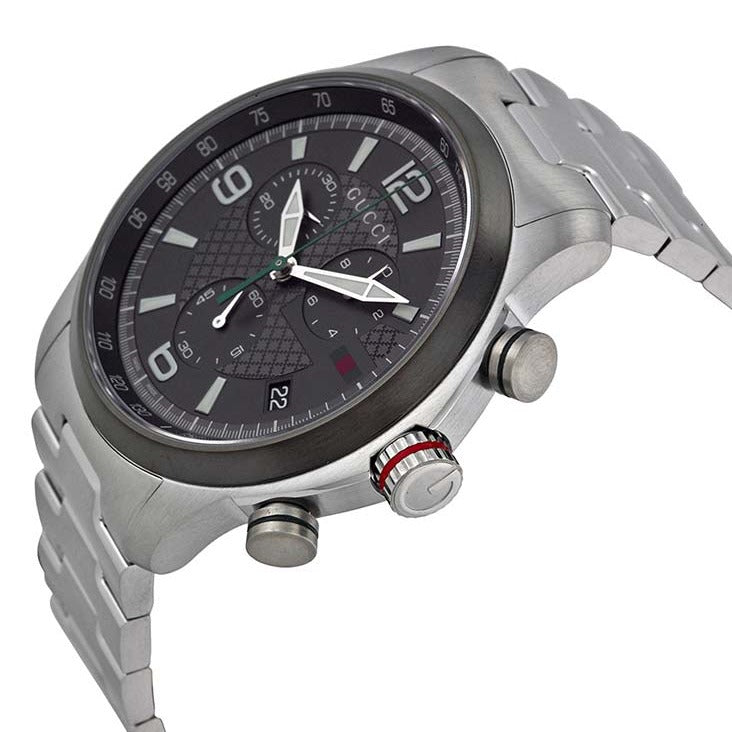 Shop Authentic Gucci G Timeless Chronograph Grey Dial Silver Steel Strap Watch For Men -  YA126238 - Luxxuri