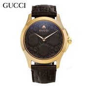  Shop Authentic Gucci G Timeless Quartz Brown Dial Brown Leather Strap Watch for Men - YA1264035 - Luxxuri