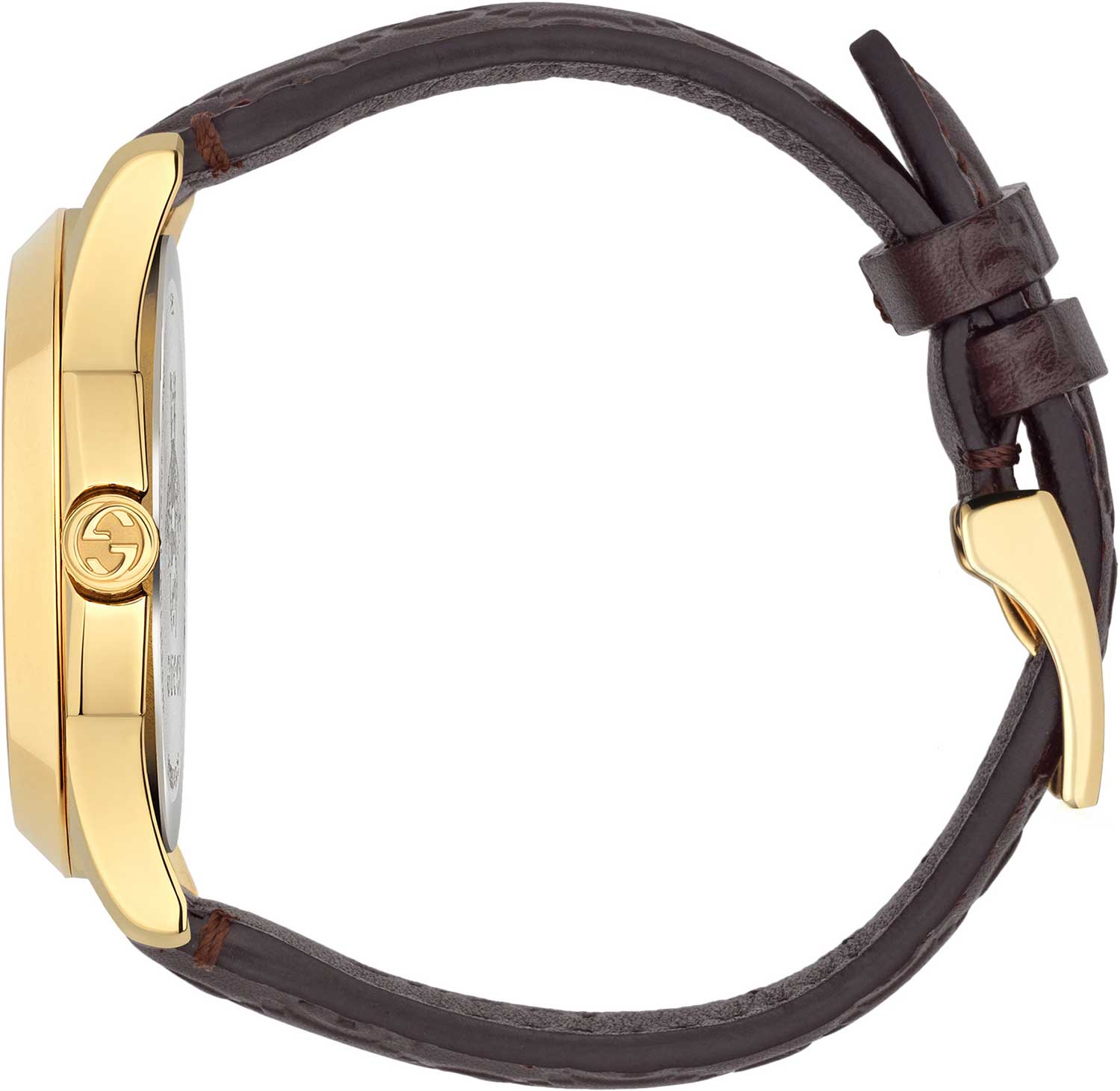  Shop Authentic Gucci G Timeless Quartz Brown Dial Brown Leather Strap Watch for Men - YA1264035 - Luxxuri