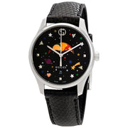  Shop Authentic Gucci G-Timeless Moonphase Black Dial Black Leather Strap Watch For Men - YA1264045 - Luxxuri