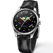  Shop Authentic Gucci G-Timeless Moonphase Black Dial Black Leather Strap Watch For Men - YA1264045 - Luxxuri