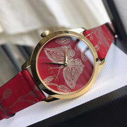  Shop Authentic Gucci G Timeless Quartz Red Dial Red Leather Strap Watch For Women - YA1264054 - Luxxuri