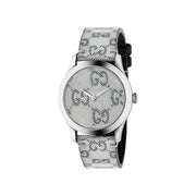  Shop Authentic Gucci G Timeless Quartz Grey Dial Grey Leather Strap Watch For Men - YA1264058 - Luxxuri