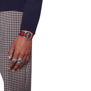  Shop Authentic Gucci G Timeless Bee Red & Blue Dial Red Two Tone Nylon Strap Watch For Men - YA1264061 - Luxxuri