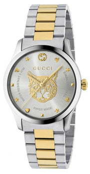  Shop Authentic Gucci G Timeless Silver Dial Two Tone Steel Strap Watch For Women - YA1264074 - Luxxuri