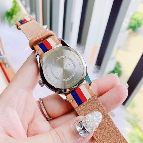  Shop Authentic Gucci G Timeless Quartz Brown Dial Brown Leather Strap Watch For Men - YA1264078 - Luxxuri