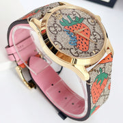  Shop Authentic Gucci G Timeless Brown Dial Brown Leather Strap Watch For Women - YA1264133 - Luxxuri