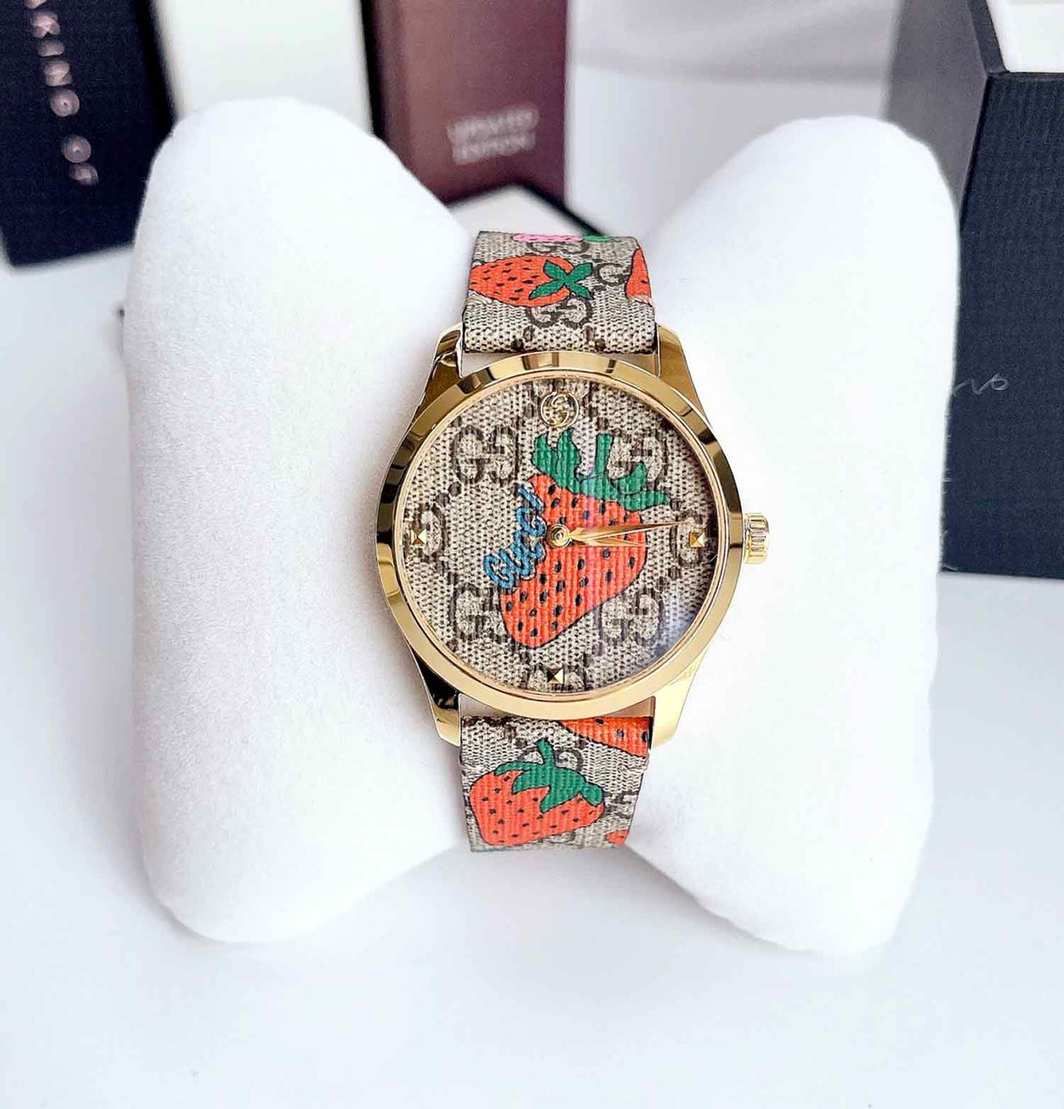  Shop Authentic Gucci G Timeless Brown Dial Brown Leather Strap Watch For Women - YA1264133 - Luxxuri