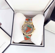  Shop Authentic Gucci G Timeless Brown Dial Brown Leather Strap Watch For Women - YA1264133 - Luxxuri