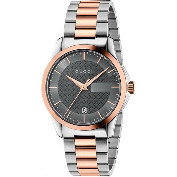 Shop Authentic Gucci G Timeless Grey Dial Two Tone Steel Strap Watch For Men - YA126446 - Luxxuri
