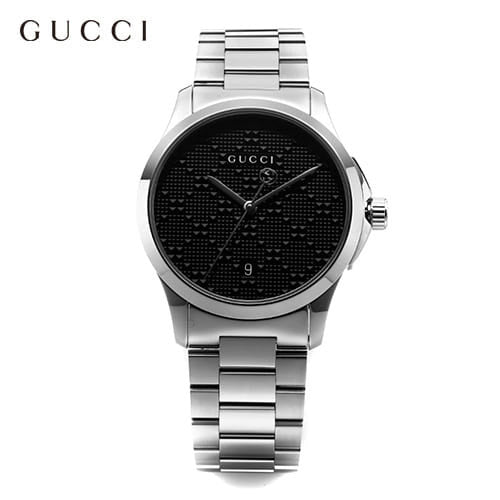  Shop Authentic Gucci G Timeless Quartz Stainless Steel Black Dial 27mm Watch For Men - YA126522 - Luxxuri