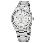 Shop Authentic Gucci G Timeless Chronograph White Dial Silver Steel Strap Watch For Men - YA126472 - Luxxuri