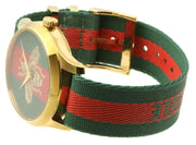  Shop Authentic Gucci G Timeless Quartz Green & Red Dial Green & Red NATO Strap Watch For Men - YA126487A - Luxxuri