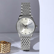  Shop Authentic Gucci G Timeless Quartz Silver Dial Silver Steel Strap Watch For Women - YA1265019 - Luxxuri