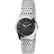  Shop Authentic Gucci G Timeless Black Dial Silver Steel Strap Watch For Women - YA126502 - Luxxuri