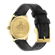  Shop Authentic Gucci G Timeless Quartz Silver Dial Black Leather Strap Watch For Women - YA1265023 - Luxxuri