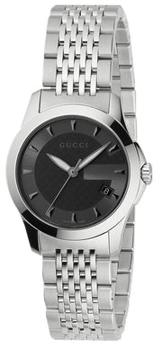  Shop Authentic Gucci G Timeless Black Dial Silver Steel Strap Watch For Women - YA126502 - Luxxuri