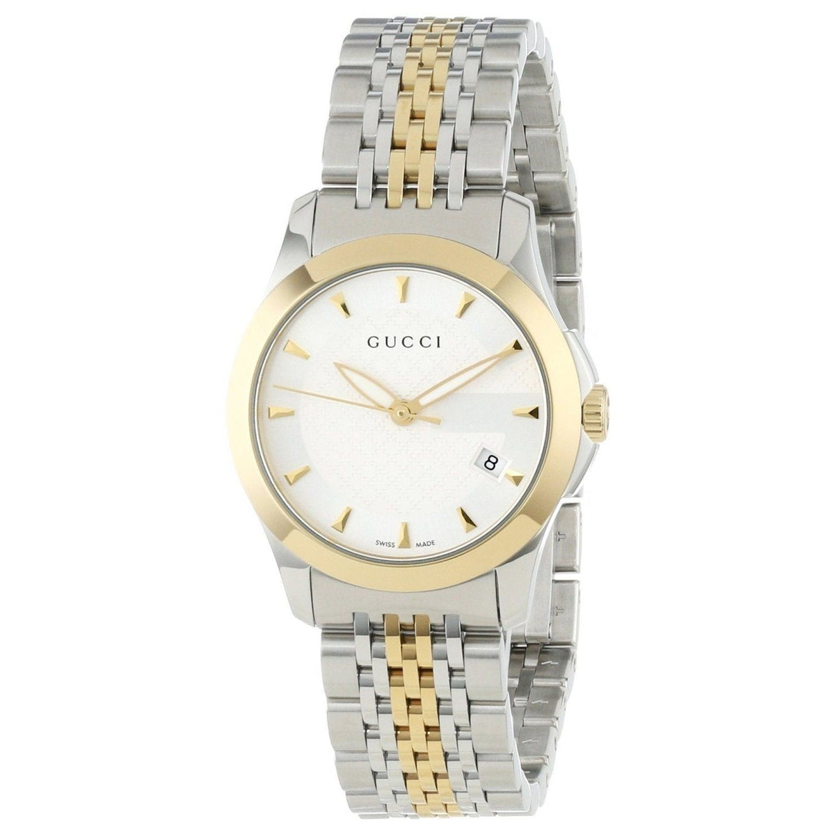  Shop Authentic Gucci G Timeless Silver Dial Two Tone Steel Strap Watch For Women - YA126511 - Luxxuri
