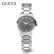 Shop Authentic Gucci G Timeless Grey Dial Silver Steel Strap Watch For Women - YA126522 - Luxxuri