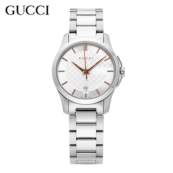  Shop Authentic Gucci G Timeless Silver Dial Silver Steel Strap Watch For Women - YA126523 - Luxxuri