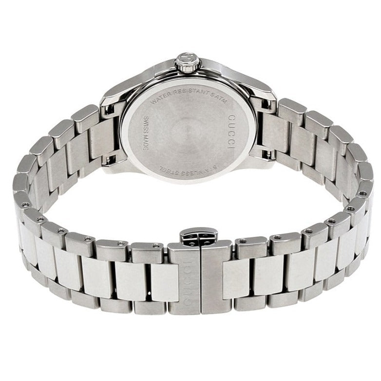  Shop Authentic Gucci G Timeless Brown Dial Silver Steel Strap Watch For Women - YA126526 - Luxxuri