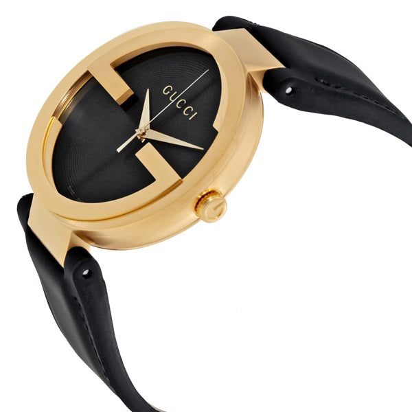  Shop Authentic Gucci G Interlocking Grammy Special Edition Black Dial Black Leather Strap Watch For Men - YA133212 - Luxxuri
