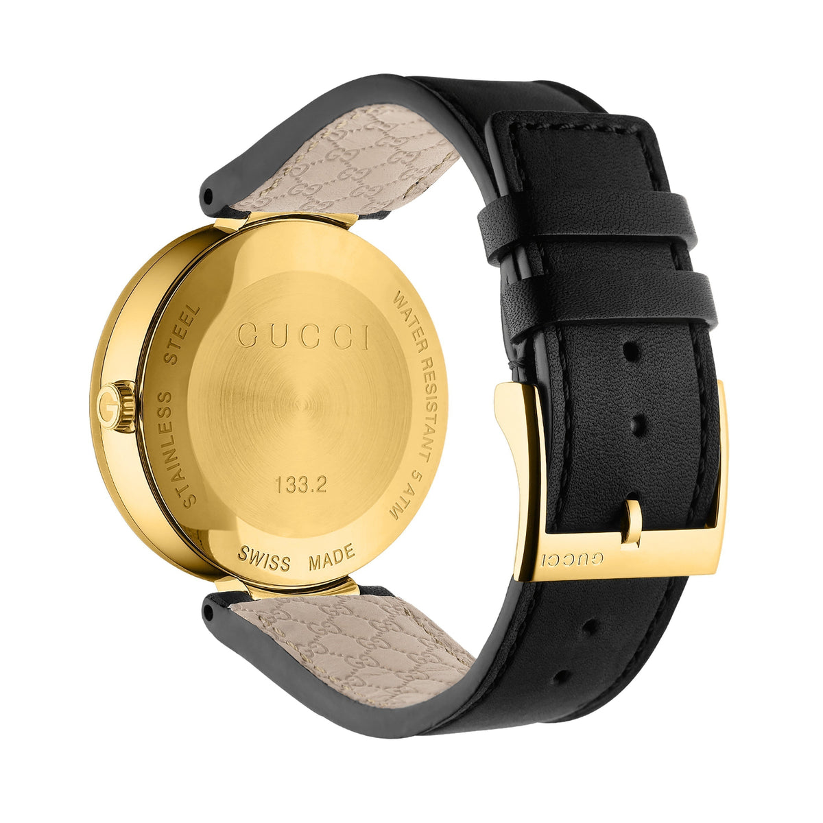  Shop Authentic Gucci G Interlocking Grammy Special Edition Black Dial Black Leather Strap Watch For Men - YA133212 - Luxxuri
