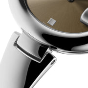  Shop Authentic Gucci Guccissima Brown Dial Silver Steel Strap Watch For Women - YA134302 - Luxxuri