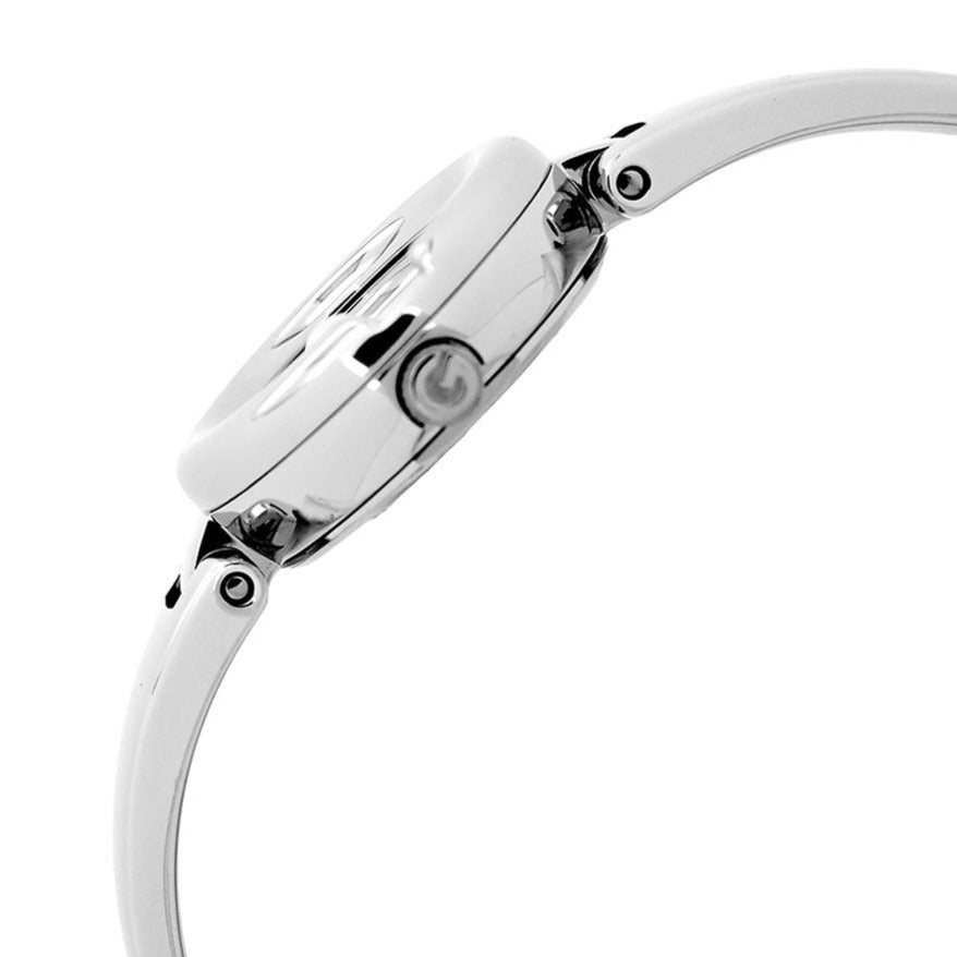  Shop Authentic Gucci Guccissima Quartz Silver Dial Silver Steel Strap Watch For Women - YA134502 - Luxxuri
