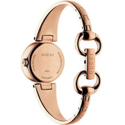  Shop Authentic Gucci Guccissima Collection Quartz Black Dial Rose Gold Steel Strap Watch For Women - YA134509 - Luxxuri