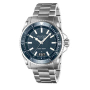 Shop Authentic Gucci Dive Analog Blue Dial Silver Steel Strap Watch For Men - YA136203 - Luxxuri