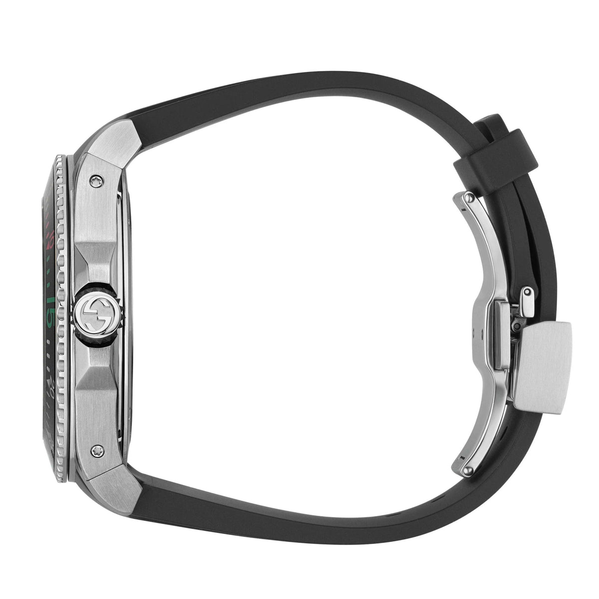  Shop Authentic Gucci Dive Quartz Kingsnake Black Dial Black Rubber Strap Watch For Men - YA136217 - Luxxuri