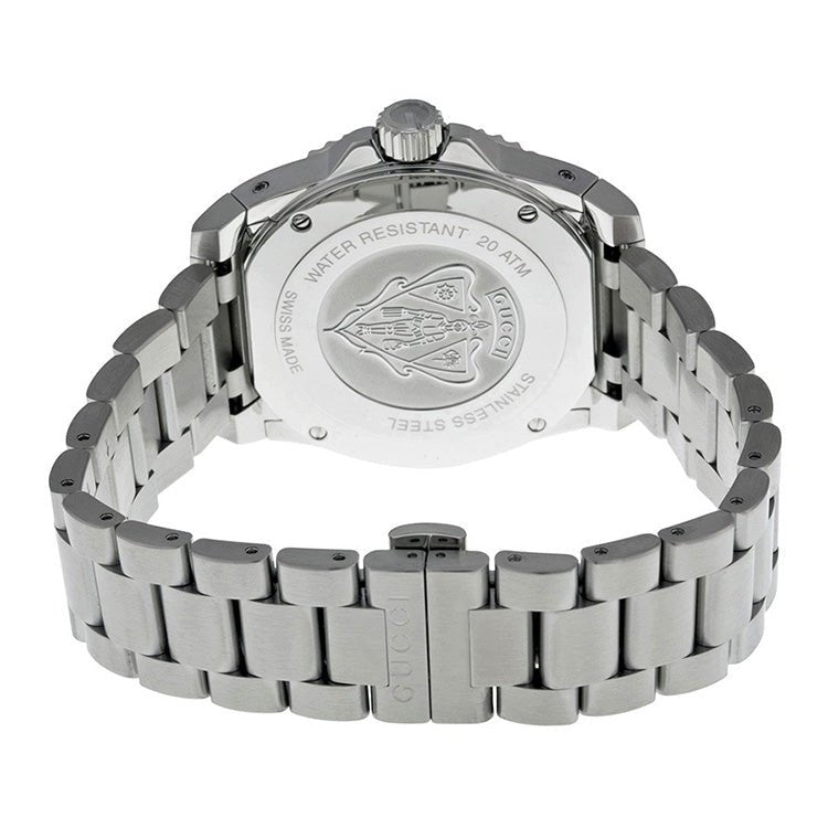  Shop Authentic Gucci Dive Quartz White Dial Silver Steel Strap Watch for Men - YA136302 - Luxxuri