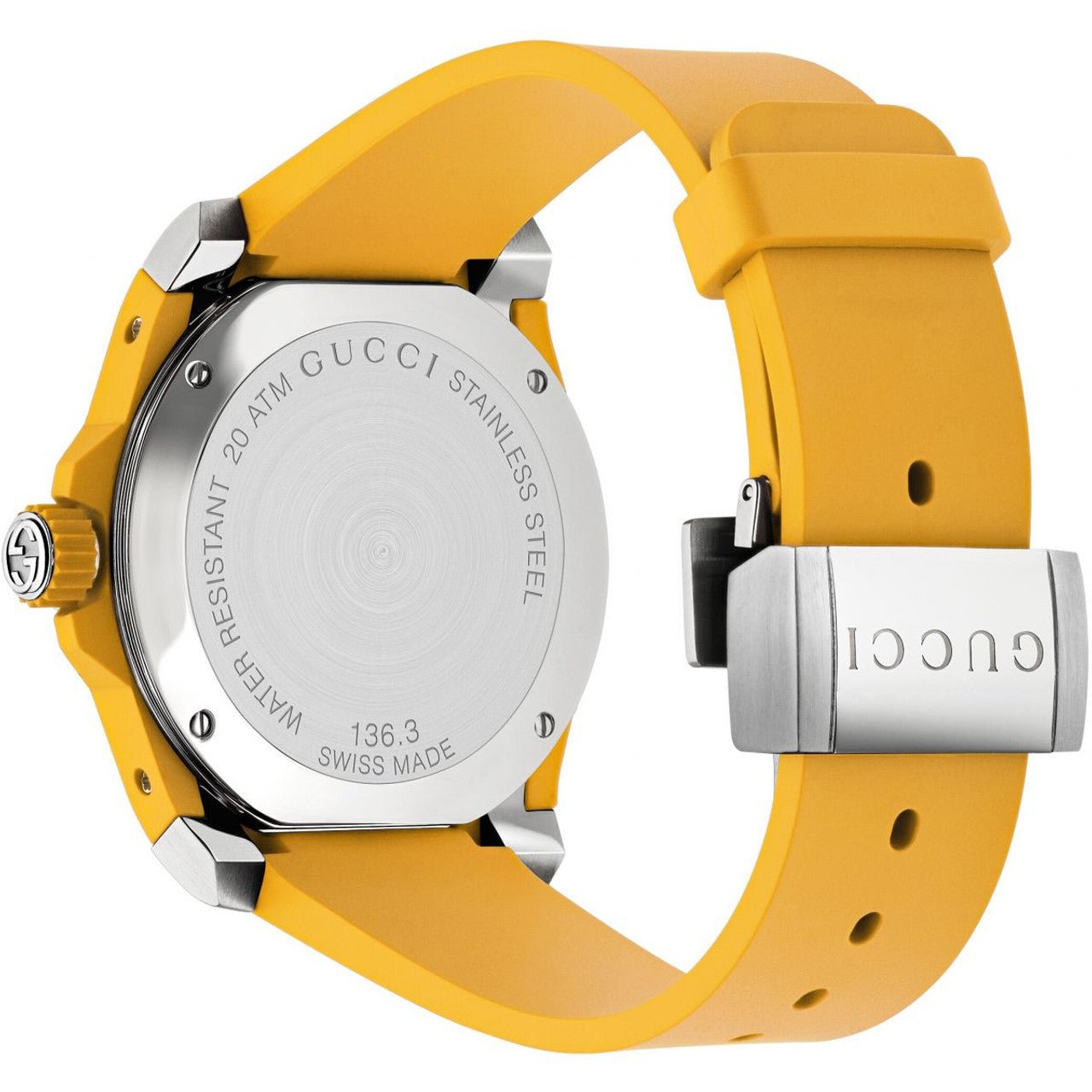  Shop Authentic Gucci Dive Tiger Yellow Dial Yellow Rubber Strap Watch For Men - YA136317 - Luxxuri