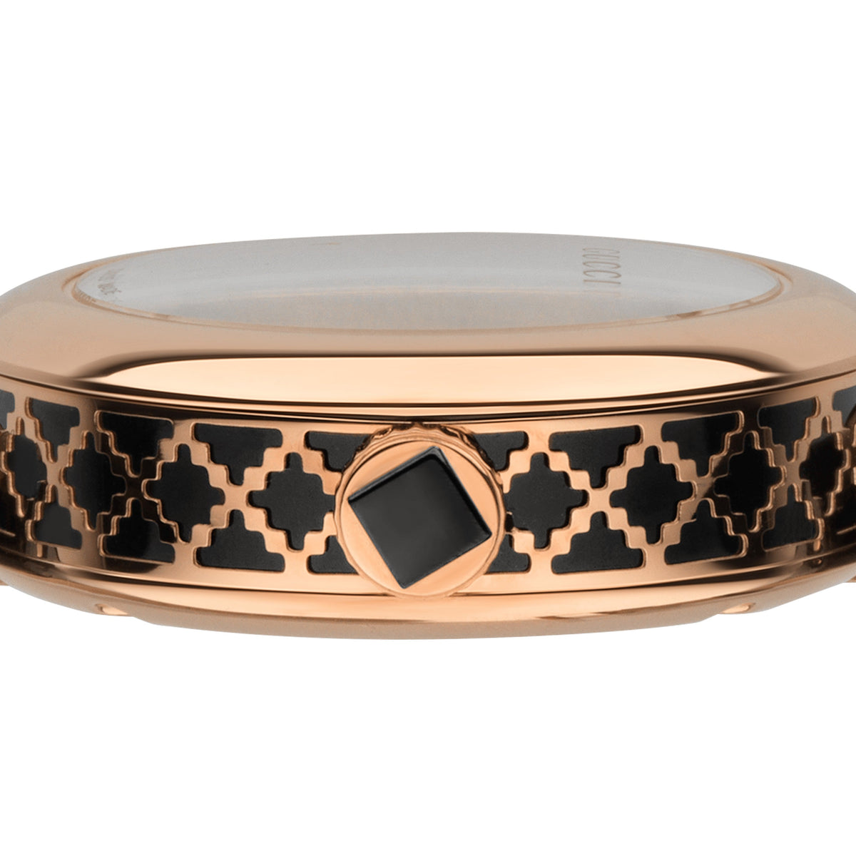  Shop Authentic Gucci Diamantissima Quartz Black Dial Black Leather Strap Watch for Women - YA141501 - Luxxuri