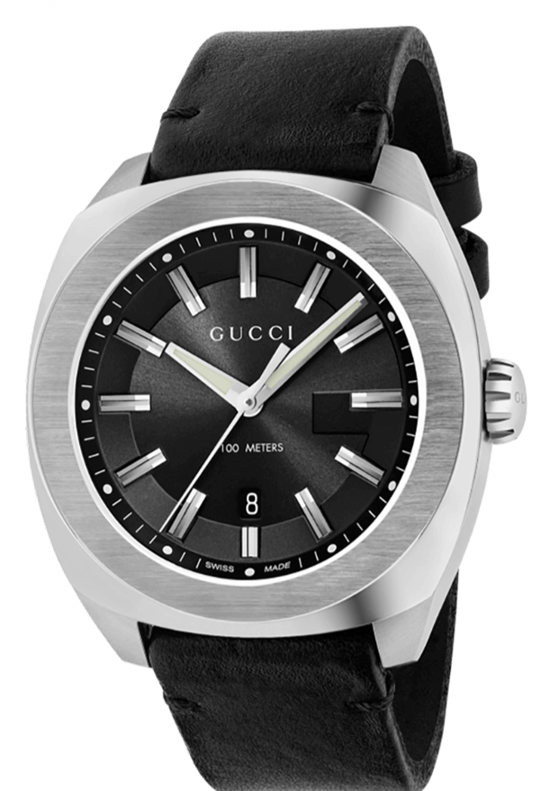  Shop Authentic Gucci GG2570 Black Dial Black Leather Strap Watch For Men - YA142206 - Luxxuri