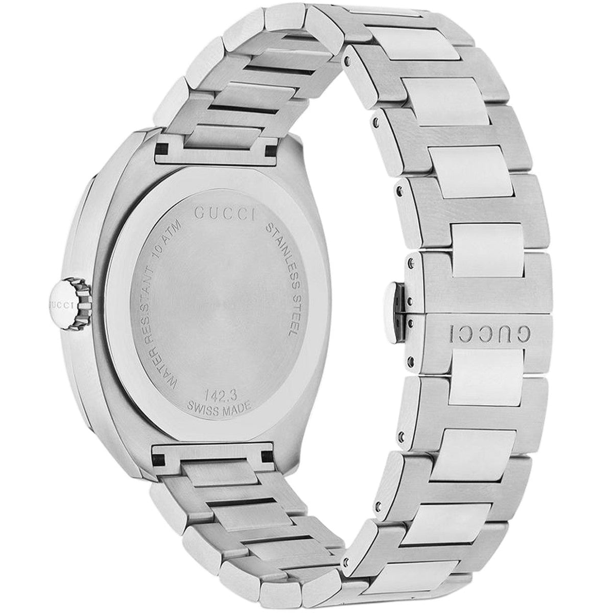  Shop Authentic Gucci GG2570 Quartz Blue Dial Silver Steel Strap Watch For Men - YA142303 - Luxxuri